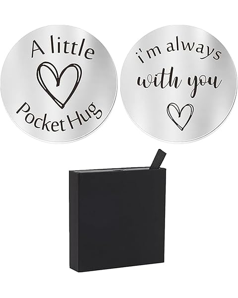 Pocket Hug Leather Keychain Gifts for Men Boyfriend Girlfriend Inspirational Gift f...