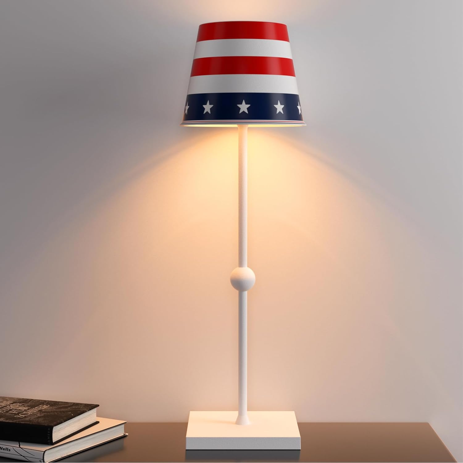 Lámpara de mesa inalámbrica recargable con puerto USB, 3 modos de luz táctil, lámpara de mesa minimalista, para sala de estar, dormitorio, exterior,