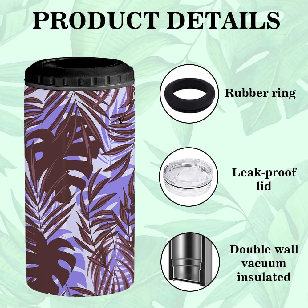 16 oz 1pack 4-in-1 Can Cooler Slim Sublimation Tumbler blank, Double Stainless Steel Vacuum Insulated for Hot and Cold Beverages, Standard Can, Beer Bottle and Insulated Mugs - Image 3