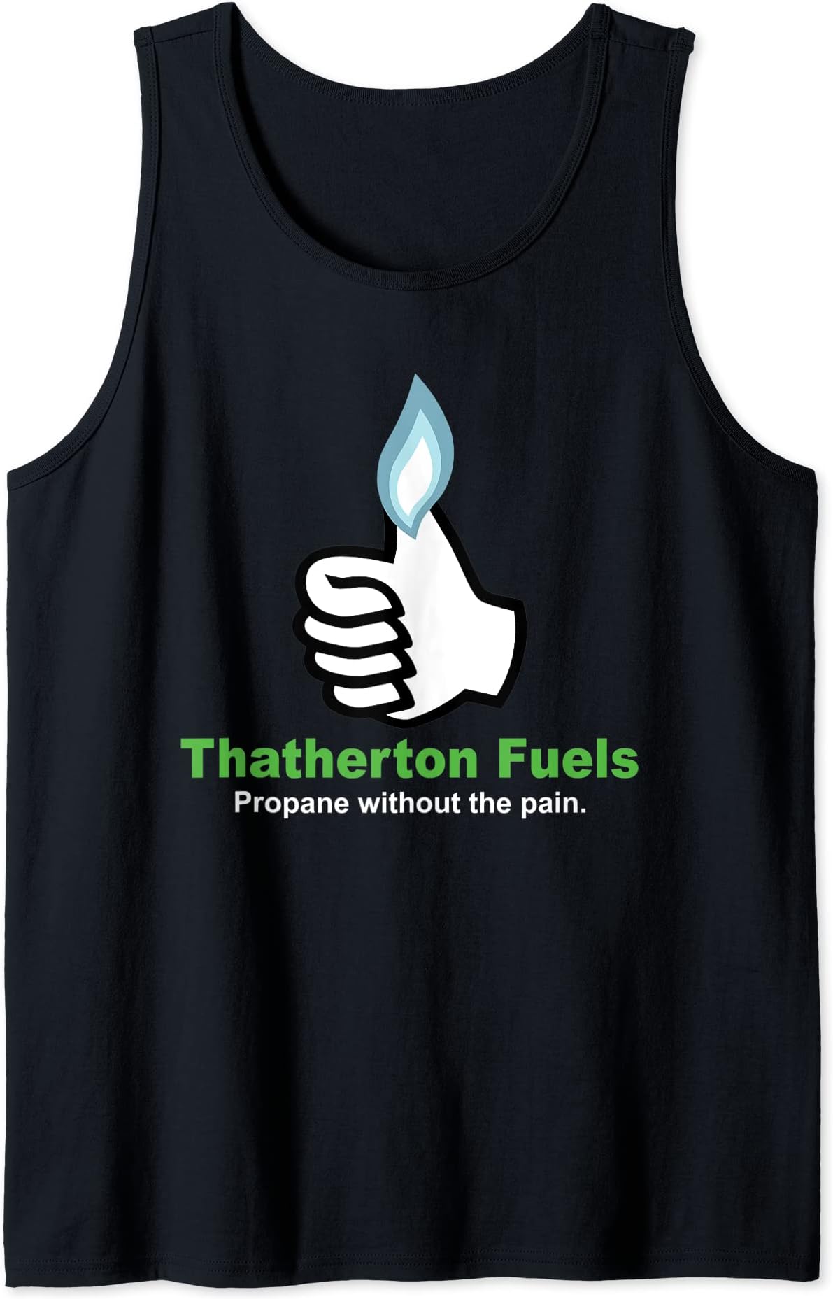 Thatherton Fuels Propane Without The Pain Funny Fake Logo Tank Top