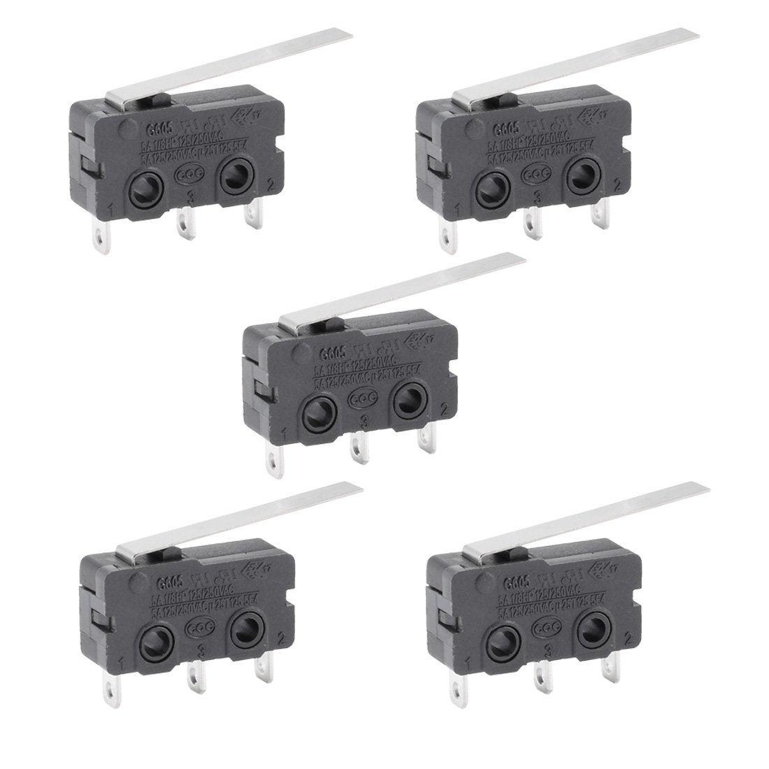 Aexit 5 sztuk G605-150S03A przycisk mikroprzełącznika krańcowego SPDT chwilowe działanie zatrzaskowe(5pcs G605-150S03A Micro-interrupteur à action momentanée SPDT Bouton