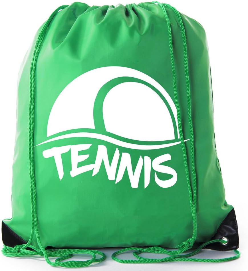 Mato & Hash Tennis Backpacks| Tennis Drawstring bags for Camp, Parties, and Fundraisers! - 10PK Forest Green CA2500Tennis S2