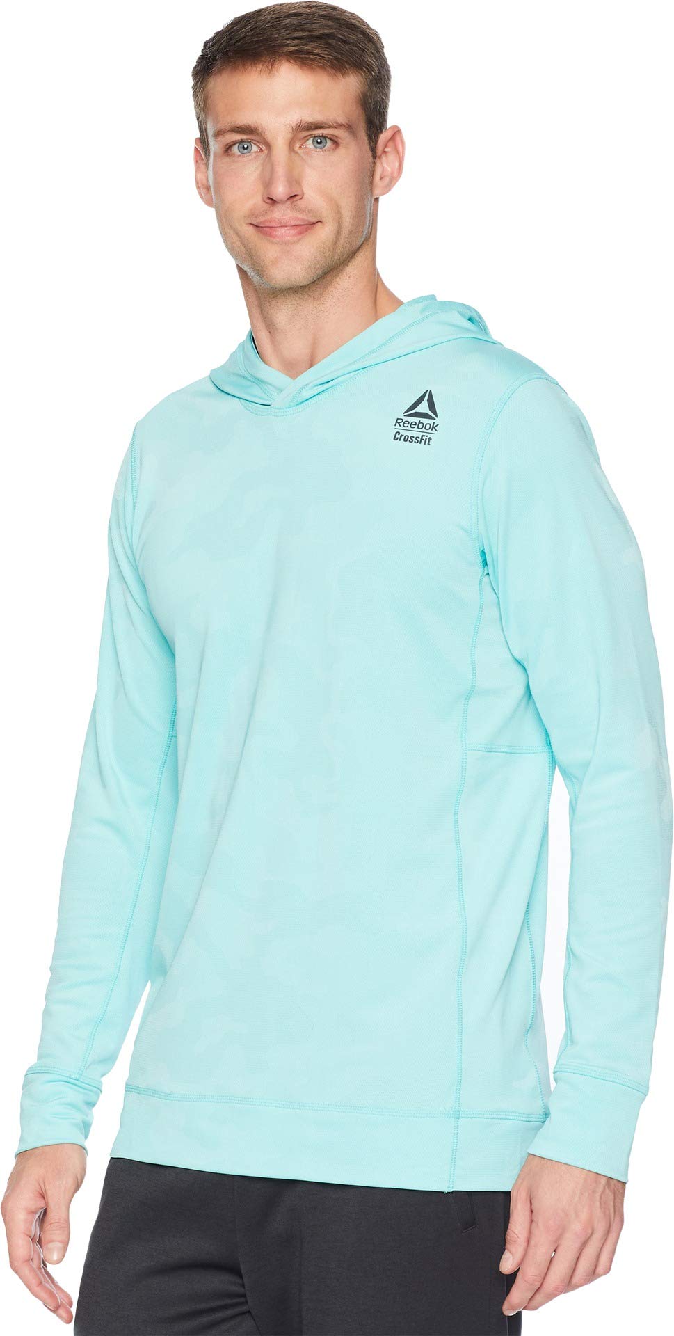 Reebok Damen Crossfit Jacquard Hoodie, Damen, Kapuzenpullover, Crossfit Jacquard Hoodie, türkis, Medium