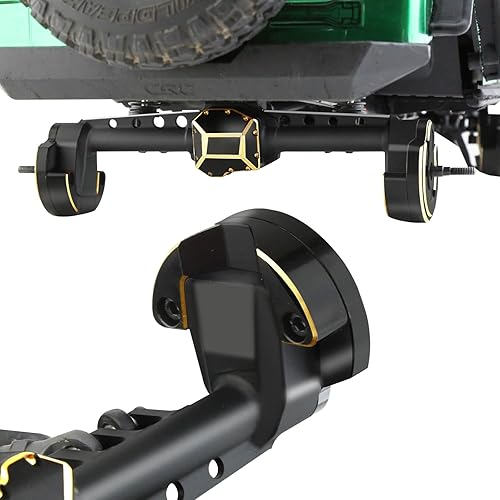 Miniatura 4 de Cubiertas de portal de latón, pieza de mejoras para Axial Capra 1.9 UTBSCX10 III, ARRCat 8 piezas de latón para portal, pesos, color negro