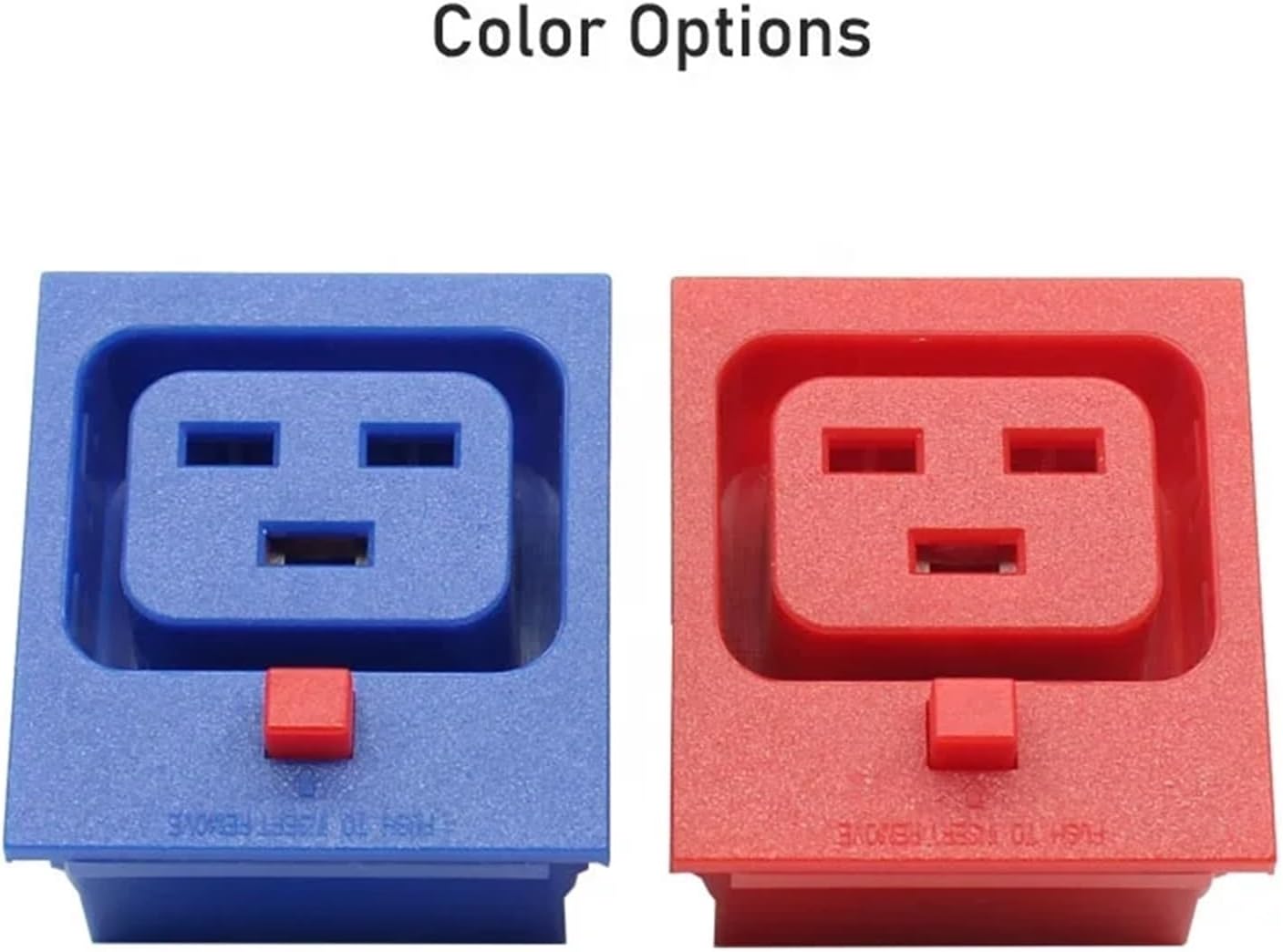 20A 16A C19 Butt Plug PDU UPS Outlet Socket Red Locking Anti Stripping Button Switch(AL121808F-04a/RG+Two Lights)