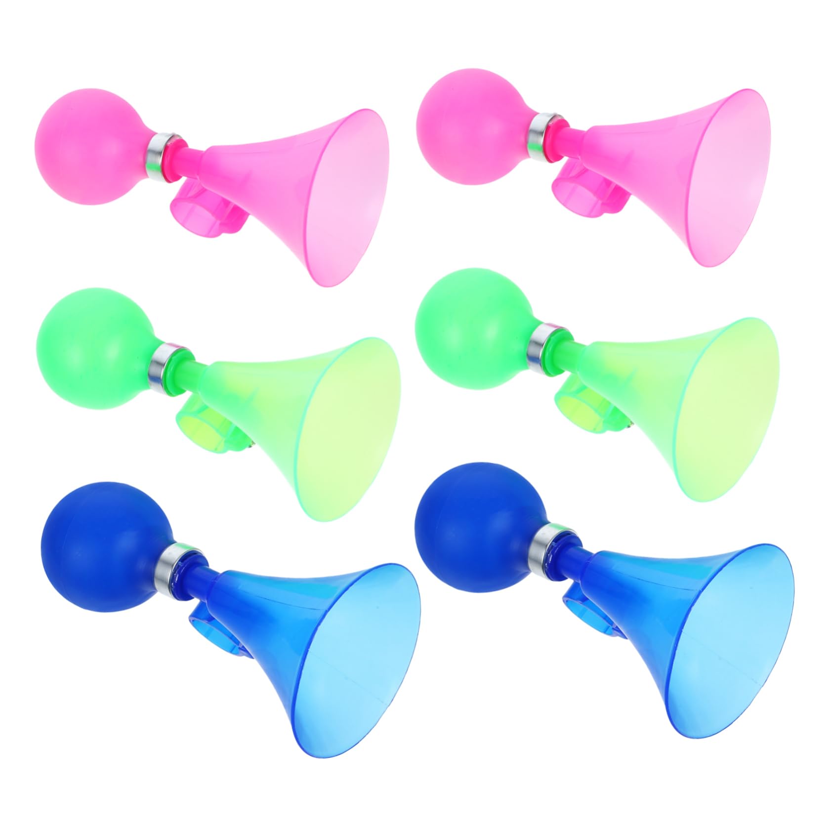 ibasenice 6pcs Boys and Girls Handlebar Air Horns Lightweight Squeeze Bells for Easy Install for Boys Girls for Cruisers Folding Outdoor Fun