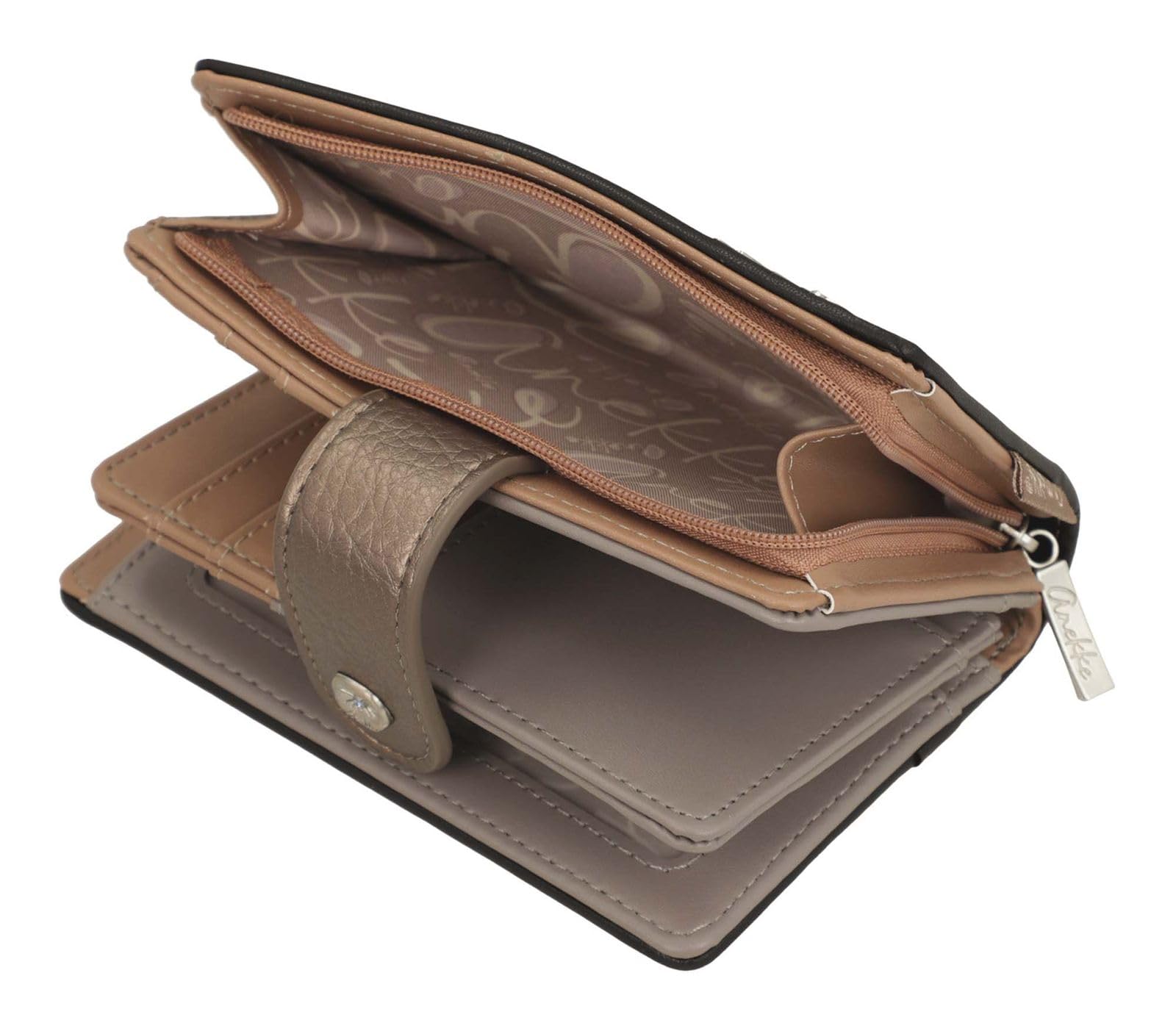 Billetero rígido mujer Anekke Sophia 42809-902 RFID con cremallera y lengüeta – compacto y seguro - Mujer