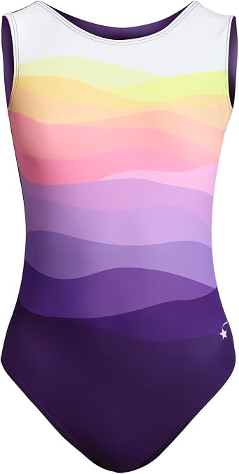 Destira Premium Womens Gymnastic Leotards, Closed Back Tank Style | Premium Performance Fabric Matching Scrunchie Included Made in USA Comfortable Stretch Fit Adult Sizes
