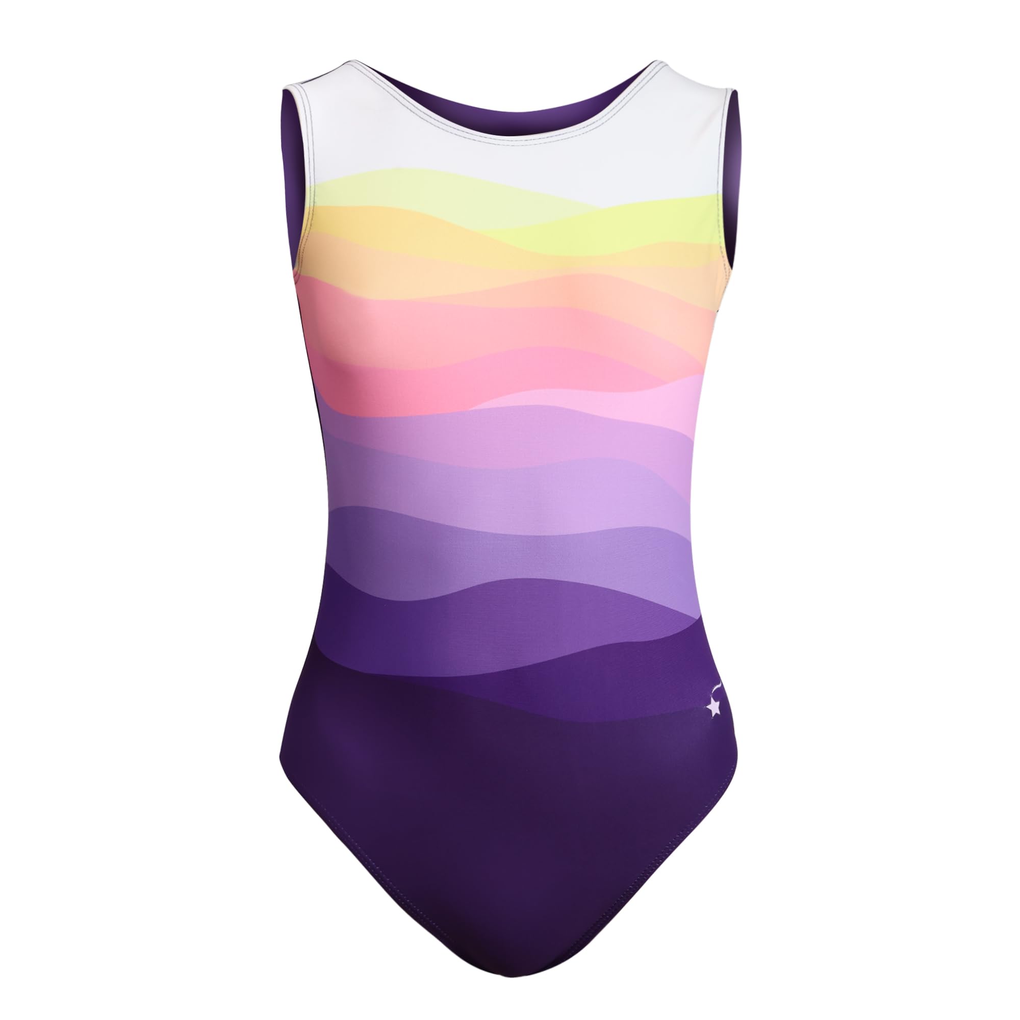 Destira Gymnastic Leotard for Girls, Super Soft, Comfortable, Stretch Tank Style Gymnast Outfit, Matching Scrunchie Included