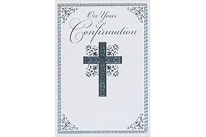 Beautiful Ornate Silver Foil Cross Confirmation Card