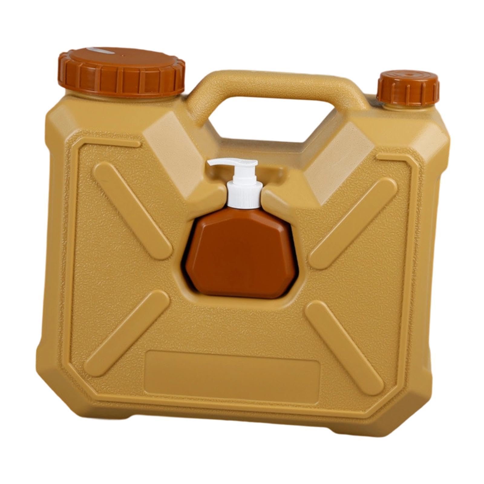 Water Container with Spigot Bucket Water Tank for Fishing Backpacking Picnic 12L Yellow-image-27