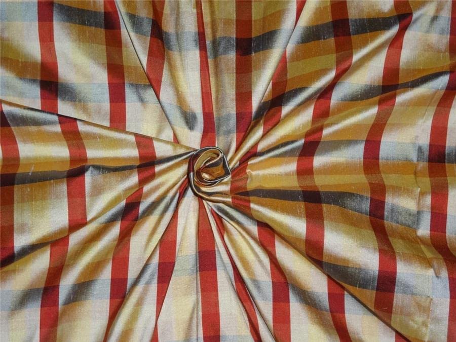 Tissu Dupioni en soie multicolore pour rideaux et décoration salon