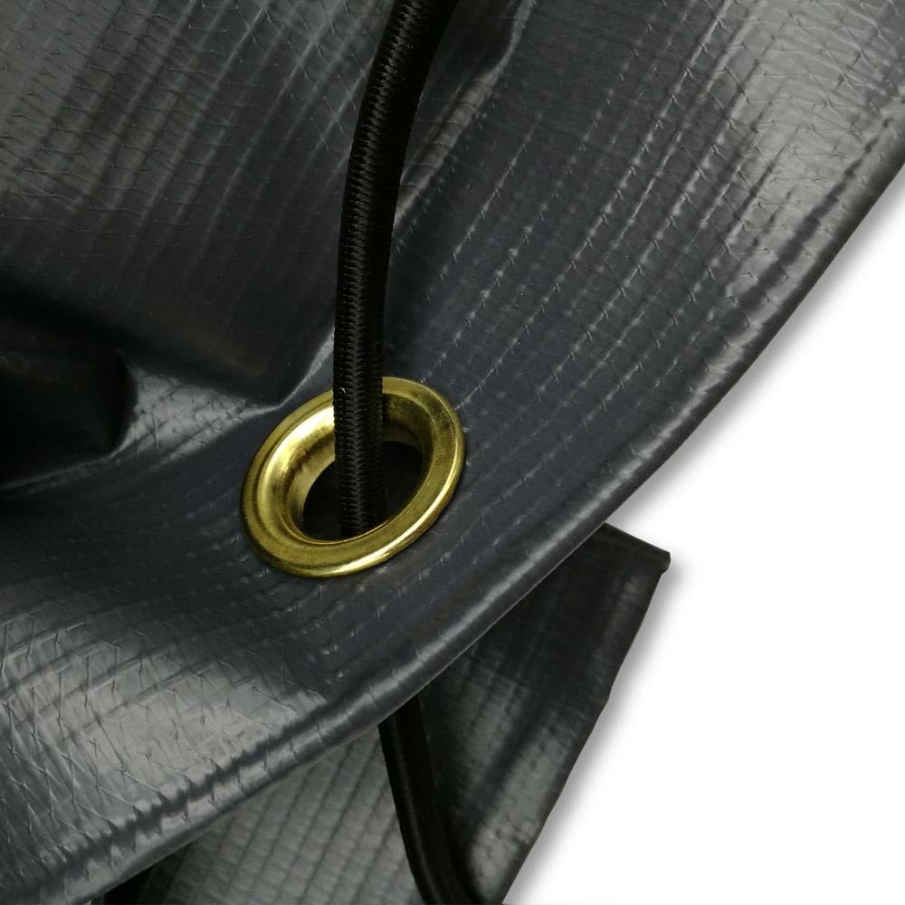Bâche de Protection pour remorque en PVC - 160x120 cm - 450 g/m² - Traitement Anti-UV - Gris foncé - 160 x 120 - Gris