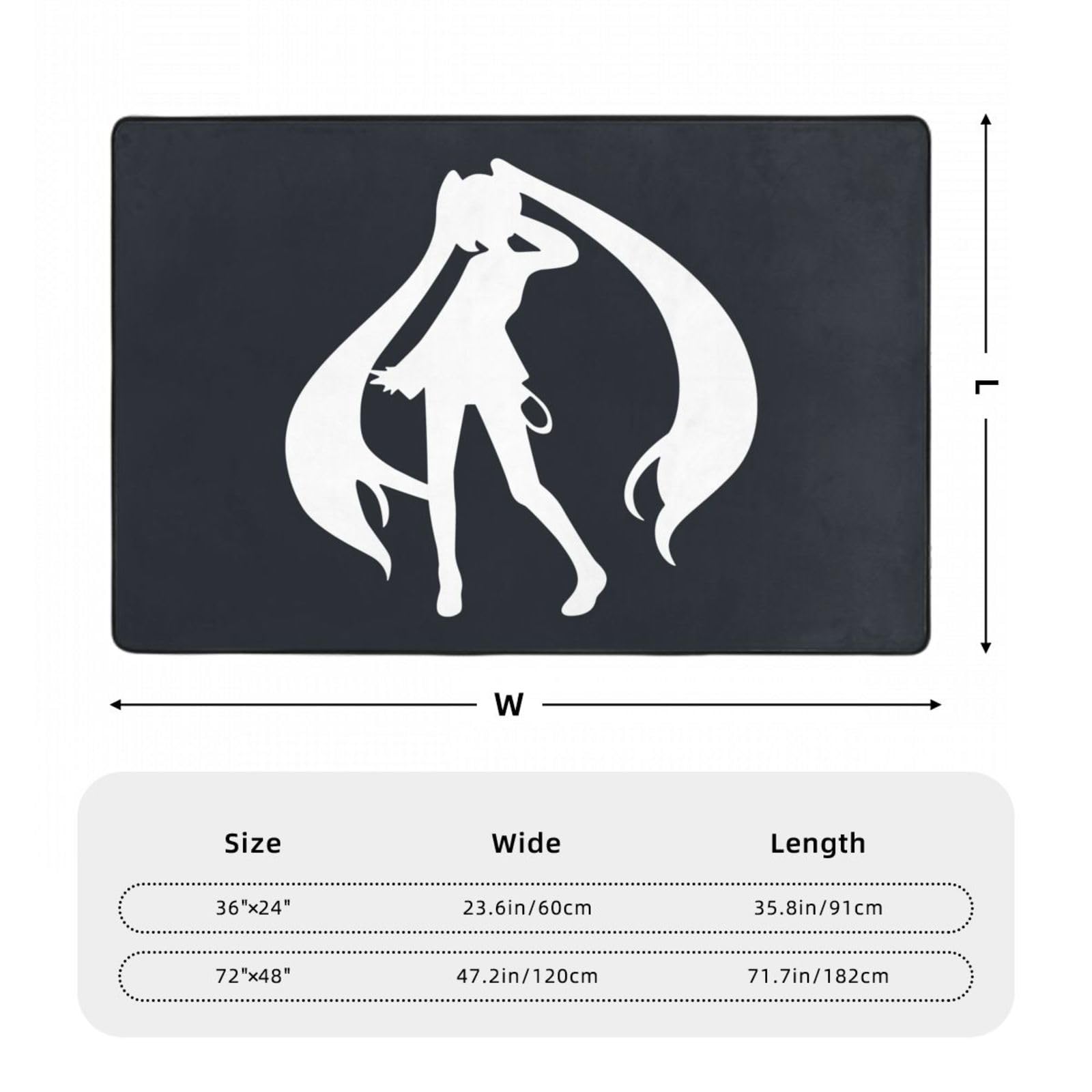 Amazon｜カーペット 初音ミク ラグマット 絨毯 タイルマット