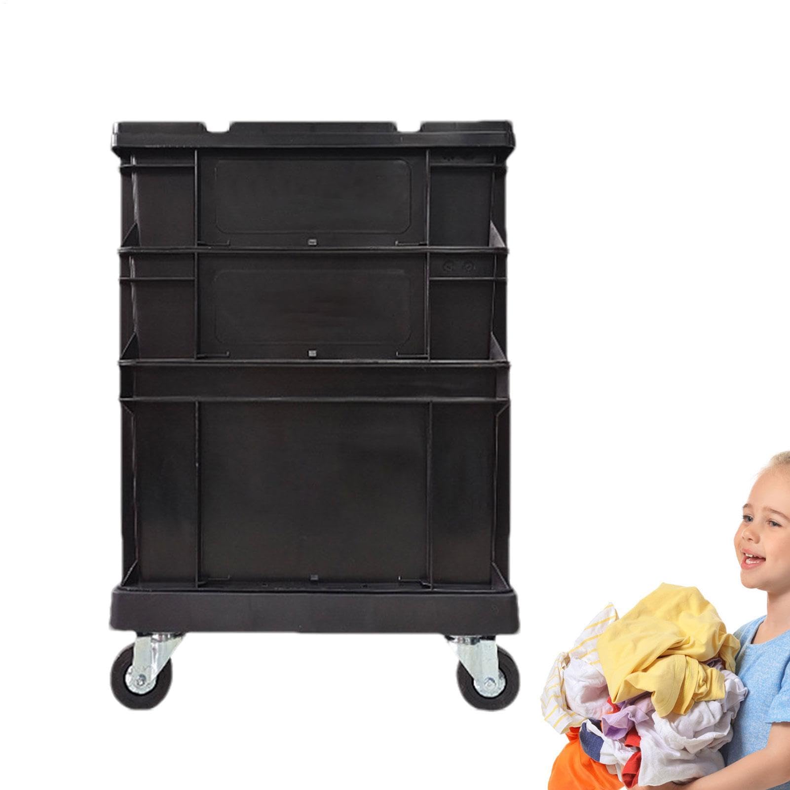 Contenitori Di Archiviazione Impilabili Con Ruote Stile Industriale | Scatola Grande Esterno Con Ruote per Casa Ufficio Esterno Campeggio Garage Soffitta Trasloco Imballaggio