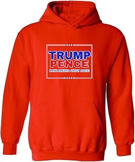 Amazing Items President Trump And Pence Make America Great Again Unisex's Hoodie, 2X-Large, Orange