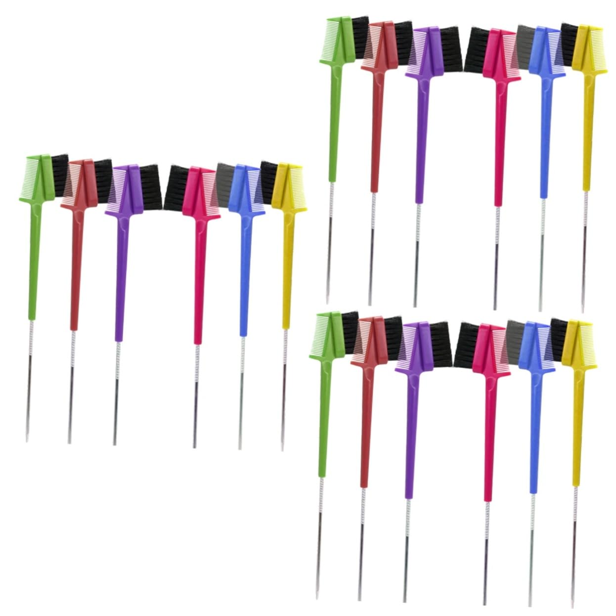 Didiseaon 18 Piezas Cepillo Portátil Pantalla De Papel De Arroz Accesorios Para El Cabello De Cepillar Cepillo Separador De Pestañas Peine Para Cejas Sombra Doble Cara Peine De Cejas