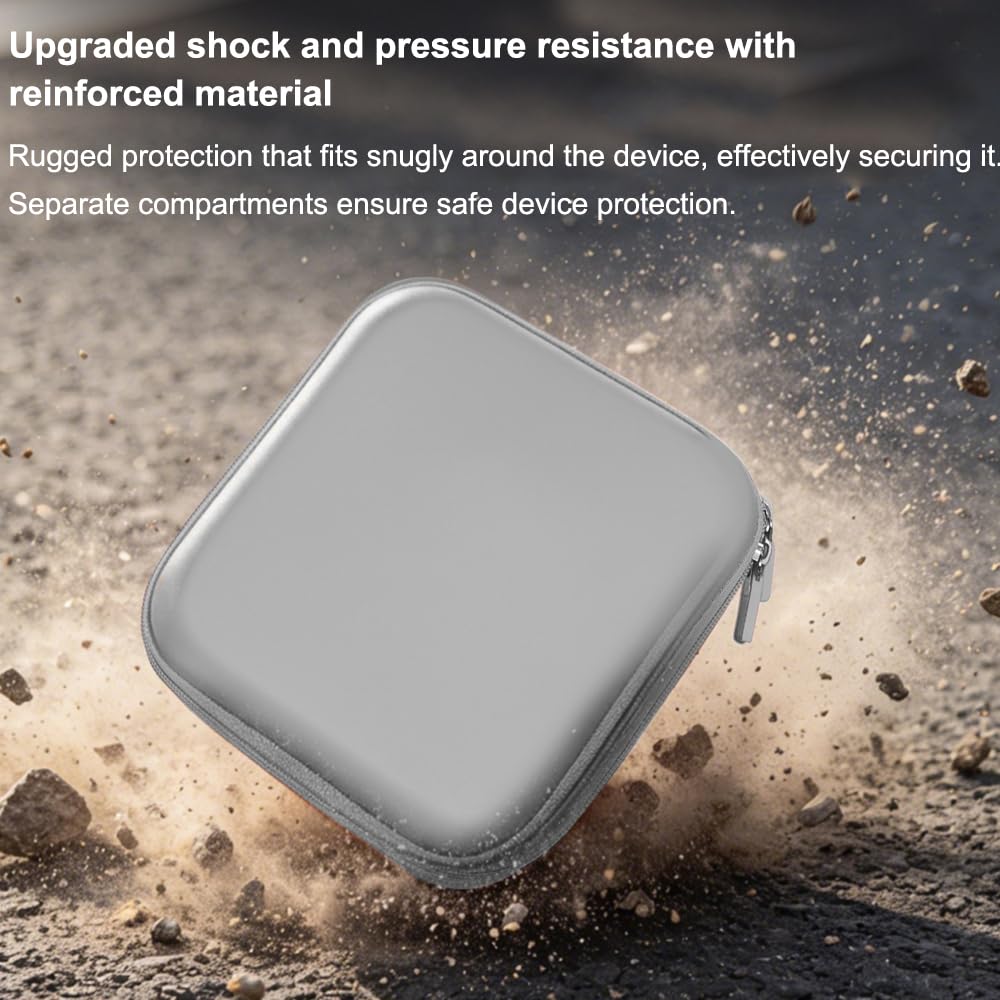 Custodia Rigida per DJI Pocket 3/4, Organizer in PU Resistente agli Urti e Impermeabile, Supporto Magnetico per Filtri ND, Microfono 2 e Accessori, Custodia Protettiva da Viaggio，pocket4 grigio