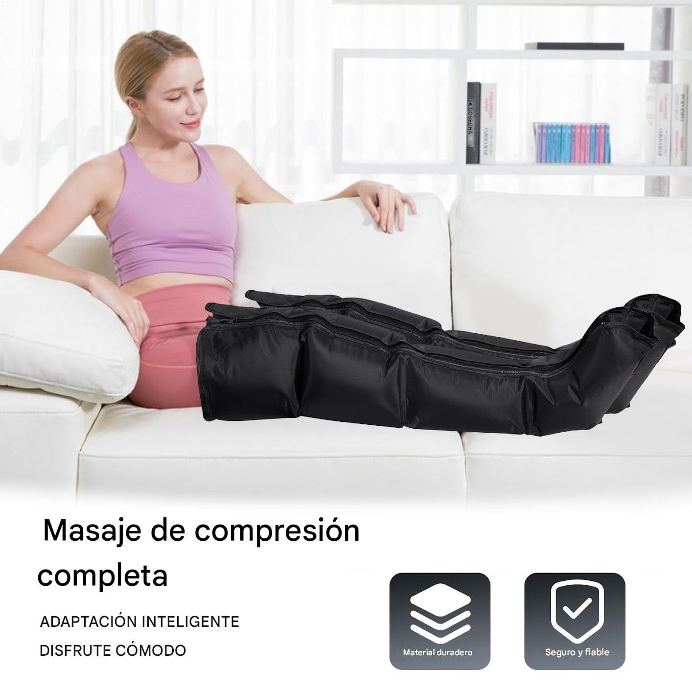 Botas de compresión de aire, botas de compresión de aire para piernas - Massorger de pies con 4 cojines de,Máquina de de productos de asistencia para ancianos fáciles de usar para papá