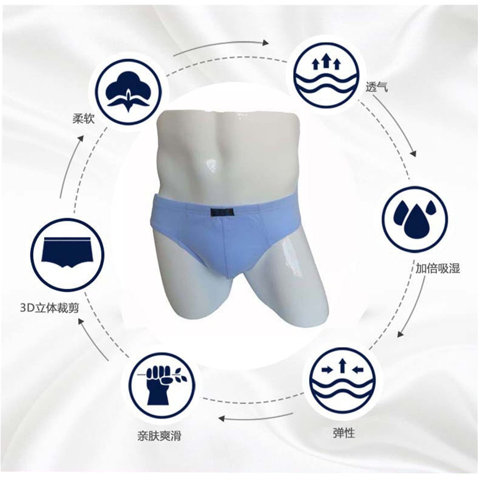 Slip Uomo Slip Maschili Biancheria Intima 6 Confezioni Mix-Colors
