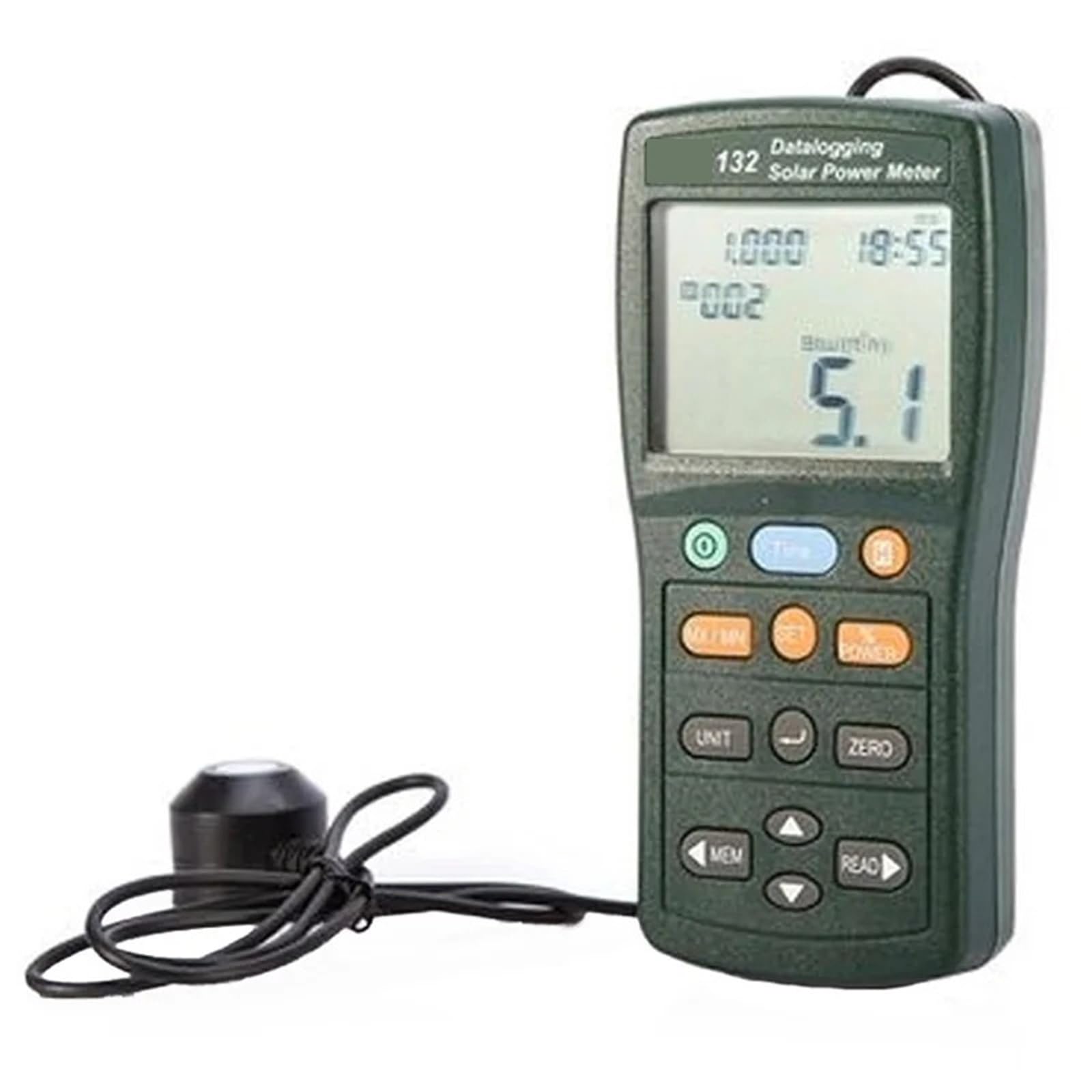 Rejestrowanie daty Miernik energii słonecznej Ręczny tester energii słonecznej Zasięg 400–1 Knm 2000 W/m2 i 634 Btu/(ft2h)