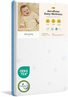 MAMAZING Aerobase Mini Crib Mattress 38x24 - Breathable 2-Stage, GREENGUARD Gold Certified, Non-Toxic, Waterproof, Machine Washable Cover