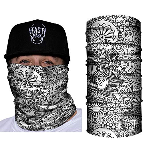 Gear Paisley Neck Gaiter, Moisture Wicking Microfiber - (White Paisley Neck Gaiter)2