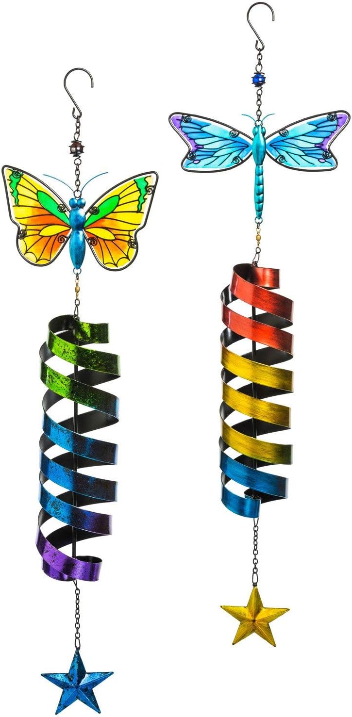 Evergreen Garden OutdoorSafe Garden Friends Hanging Metal Wind