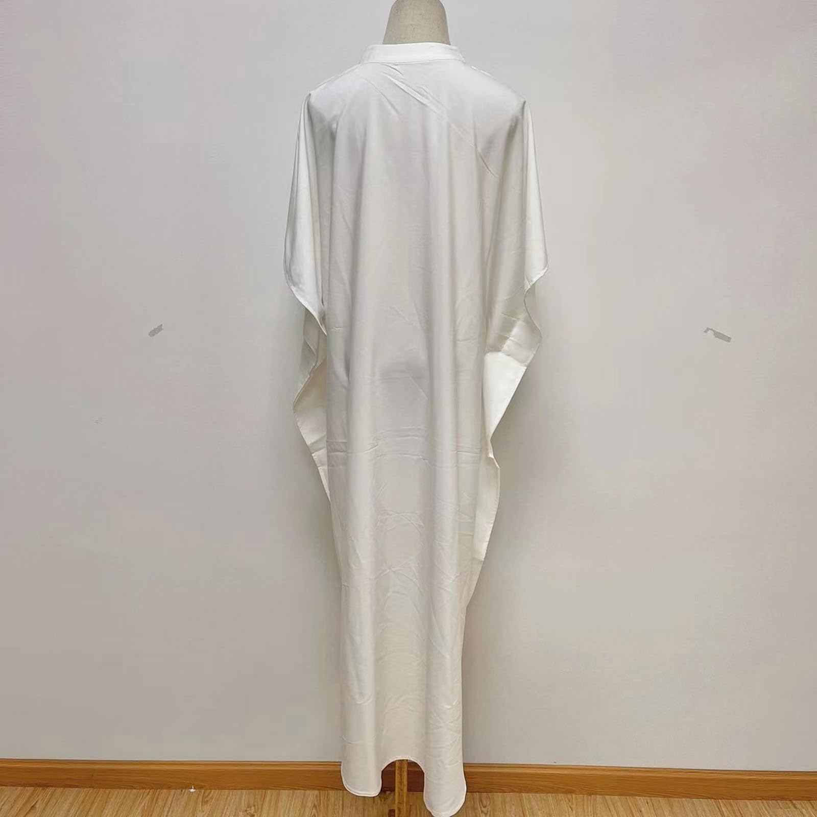 Vestido largo de traje de baño para mujer, con abertura lateral y botones hacia abajo, kimono, salida de baño para la playa
