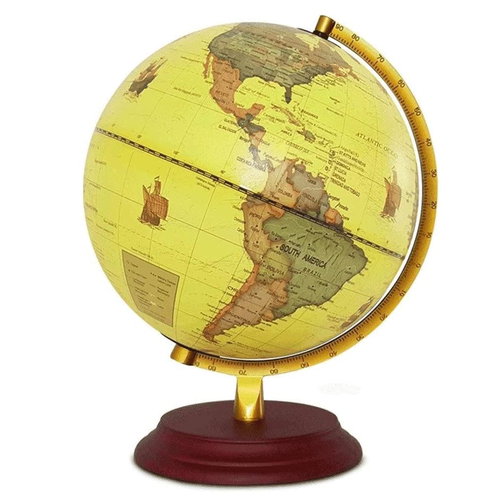 KRXSOBNV Globe, Creative Small Desk Lamp Tabletop Kids and Adult with Stand Globe Clear Text Marking(B,Small)