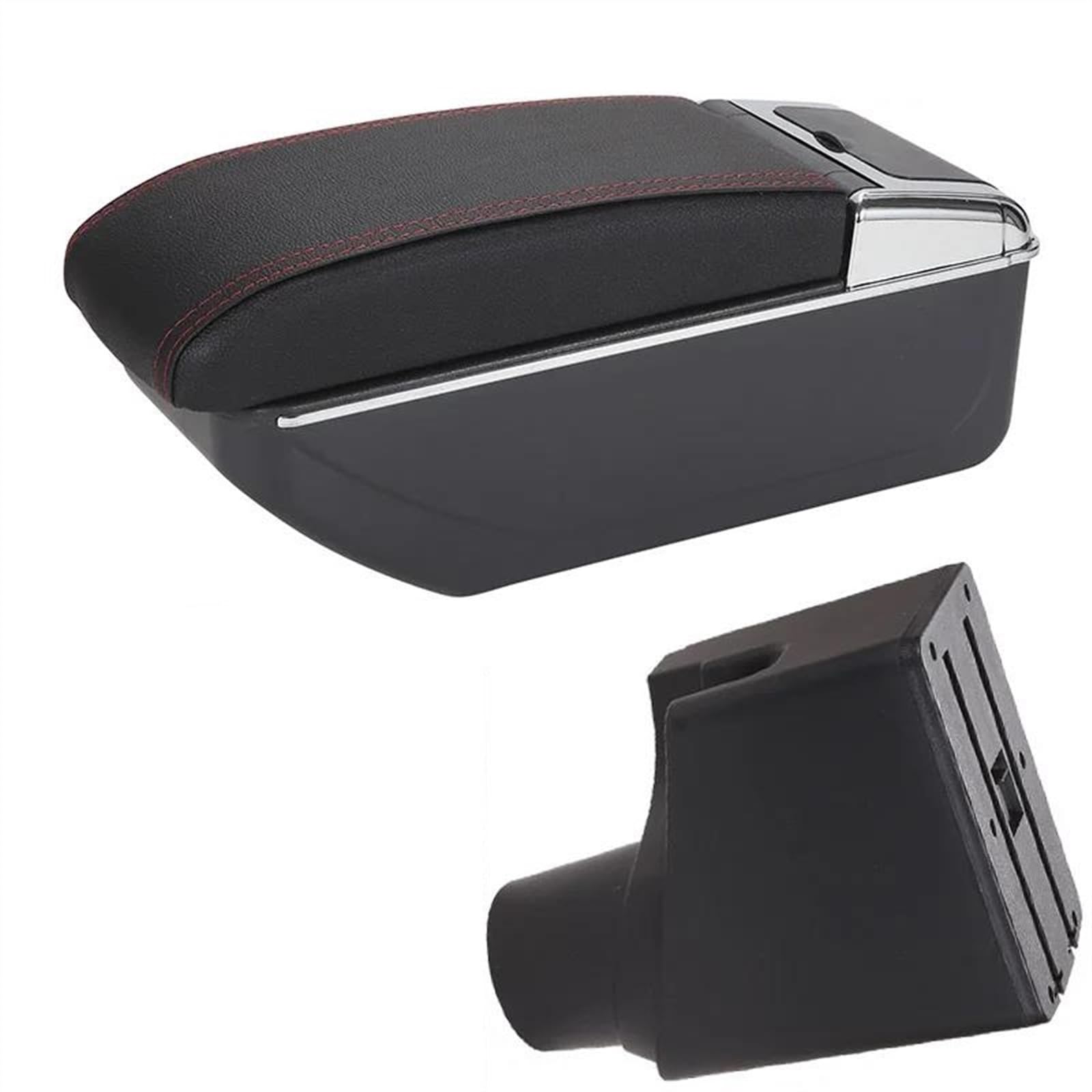 Ysdsls D1 Black Red No Usb Car Armrest Special Storage Box Modified Parts For Yaris For Hybrid 2015 2016 2017 2018 2019 2020 2021 2022 2023