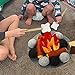 23 PCS Pretend Campfire Toys, Kids Plush Felt Play Campfire Playset Safe Fake Fire Wood Stones Toys Pretend Camping Play Set for Kids Toddlers Age 3-5