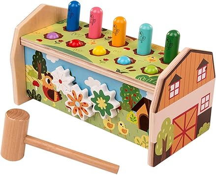 K9ck Bebe Banc A Marteler En Bois Jeu Educatif Pour Couleurs Et Formes Deveil Enfant 18 Mois Amazon Fr Jeux Et Jouets