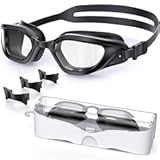 Swim Goggles&comma; Unisex Adult Swimming Goggles Anti Fog Anti UV No Leakage Wide View for Men Women Youth