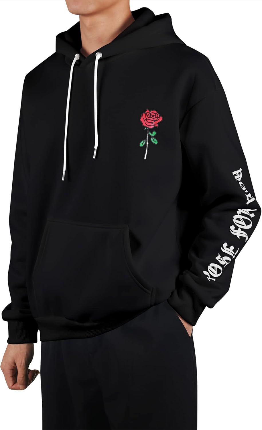 ZAFUL Men's Fluffy Polar Fleece Sweatshirt NEW YORK Embroidery Colorblock Half Zip Unisex Hoodie