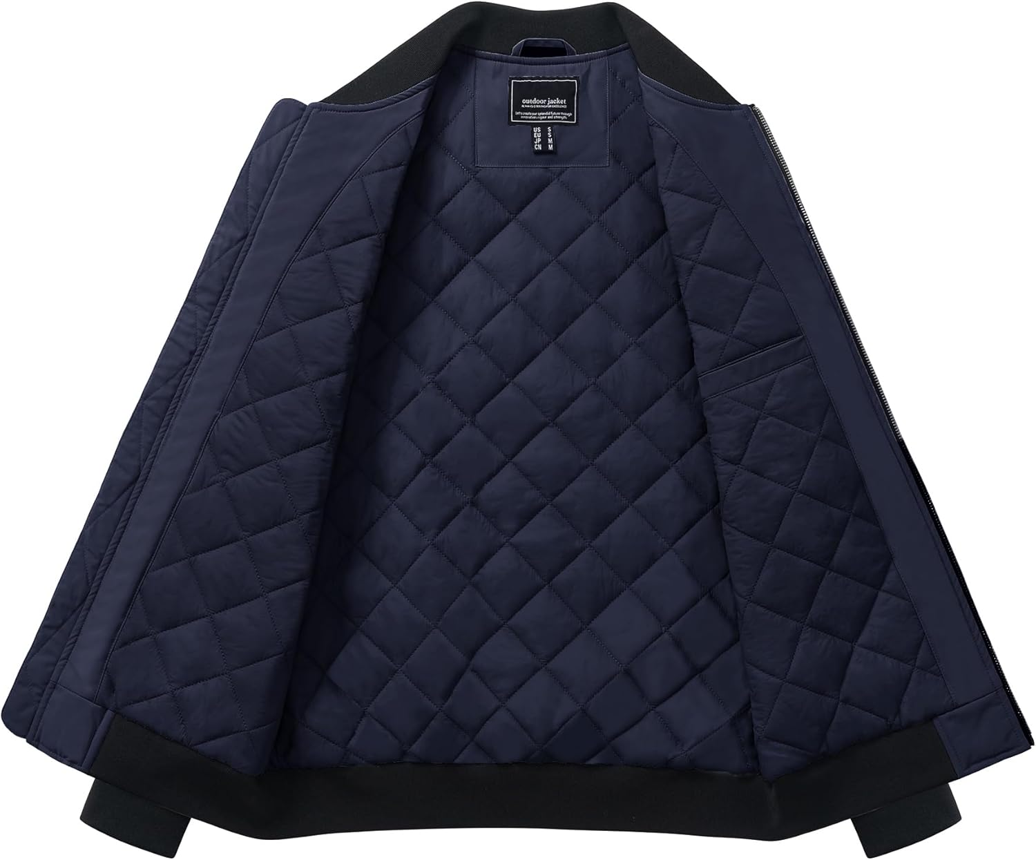 EKLENTSON Men's Bomber Jacket Thermal Quilted Lined Jacket Warm Winter Coats Full Zip Windbreaker Casual Jackets with Pockets