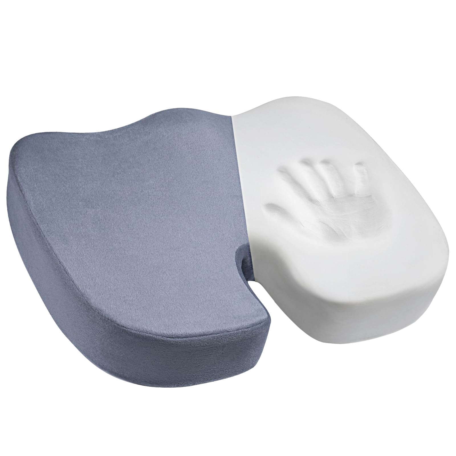 YIGO MASTEROffice Chair Cushion, Non-Slip, Relieve Sciatica and Tailbone Pain, Sturdy Tailbone Cushion for Sedentary Sitting, Suitable for Office Chairs/Car Seats/Gaming Chairs/Wheelchairs, Gray