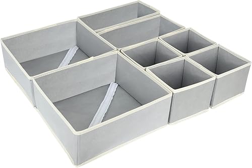 Miniatura 2 de Paquete de 16 organizadores de ropa interior para calcetines, organizador de cajones de tela, divisores plegables de tela, organizadores de armario