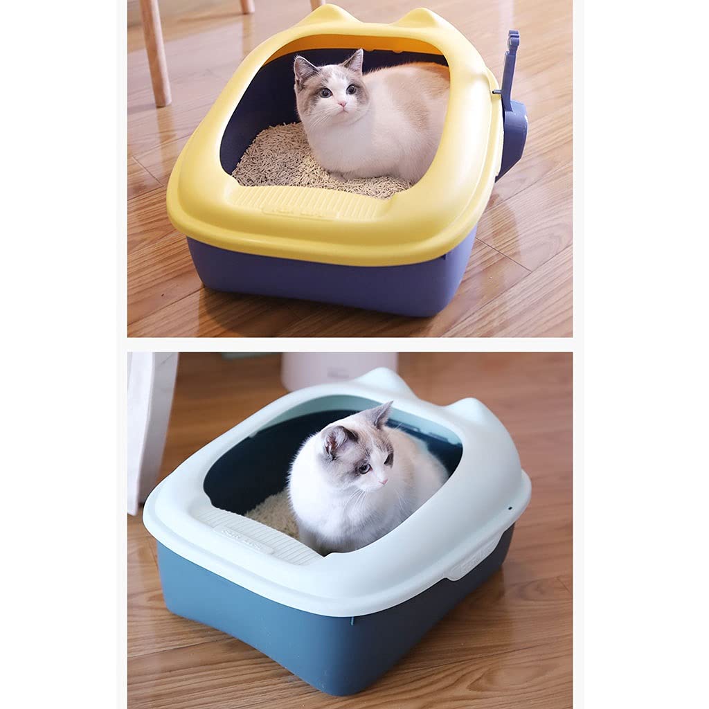 Lettiera per Gatti Cat Lettiera Creative Cat Box Semi-Chiuso Proof A Prova di Spruzzi Tock Deodorante Deodorante Brush-Proof Supplies Supplies Facile da Pulire Toilette per Gatti (Color : A)