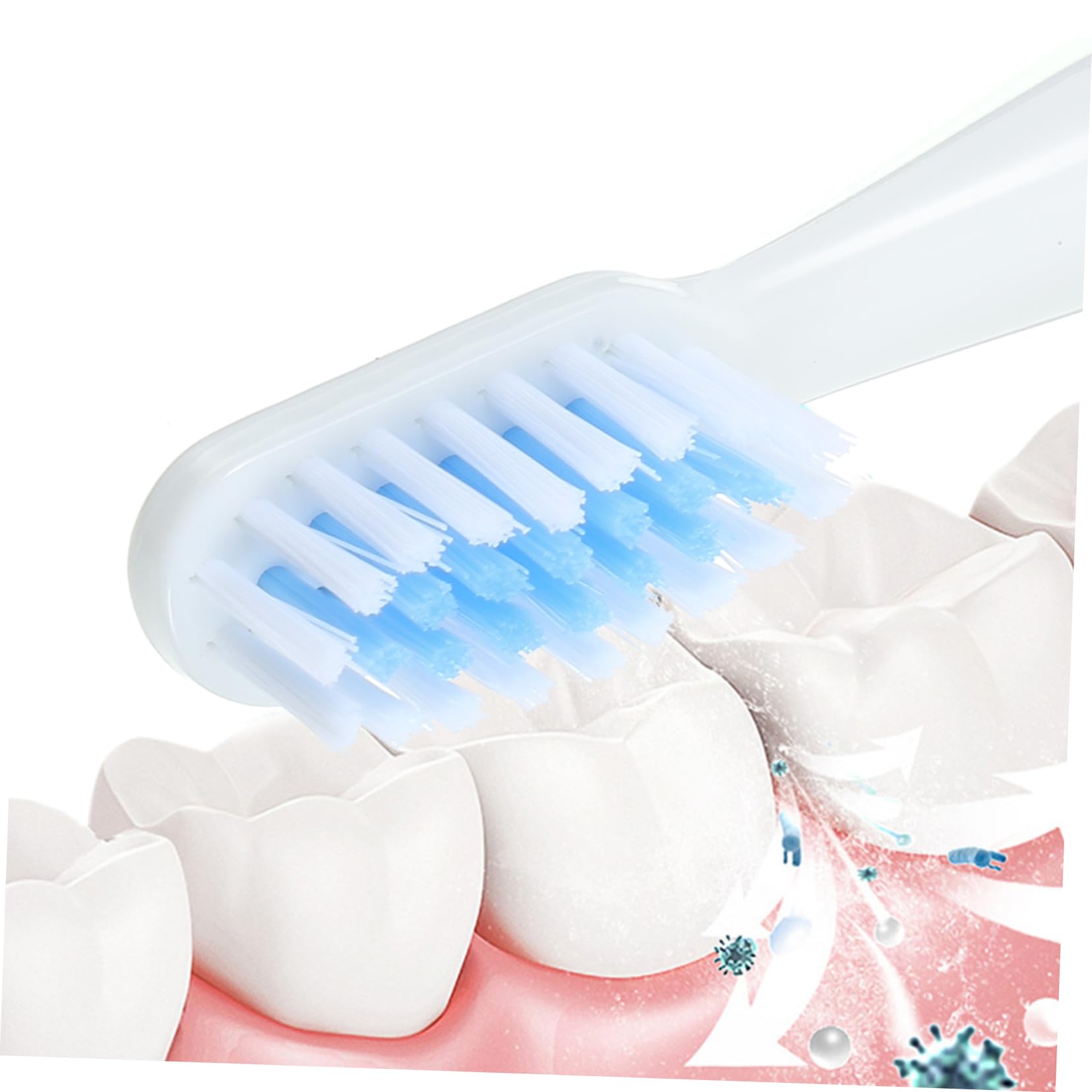 Healvian 3pezzi Spazzolino Elettrico Con Modalità Di Vibrazione Ricarica Usb e Design Ergonomico Per Pulizia Profonda e Delicata Dei Denti Bianco