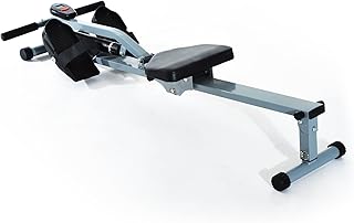 homcom Vogatore Professionale a Tiraggio Centrale per Allenamento da Casa Salvaspazio con Display 130 x 47.5 x 67cm