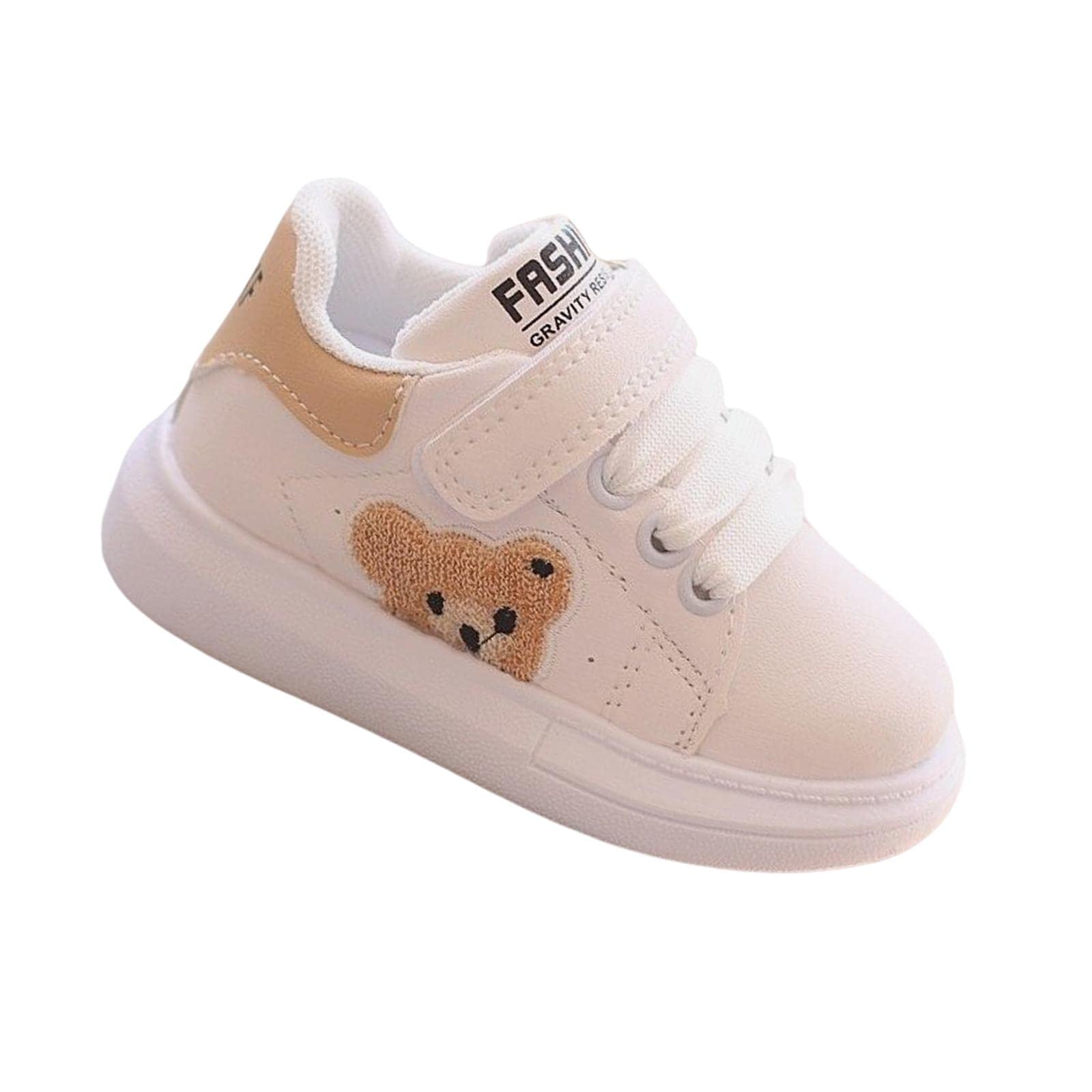 Nonslip Infant Sneakers Crib Trainers Hook and Loop Waterproof for Toddlers Beige 16cm-image-31