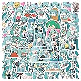 kolergam(店) 65枚for初音ミクステッカーセットかわいいアニメfor初音ミクシール萌えグッズ手帳シール人気アニメステッカーおしゃれ防水落書きステッカー人気DIYステッカー自転車ノートパソコンスノボスケートボード荷物スーツケースギター水筒スマホケースカーバイクヘルメットなど用, CY-01210