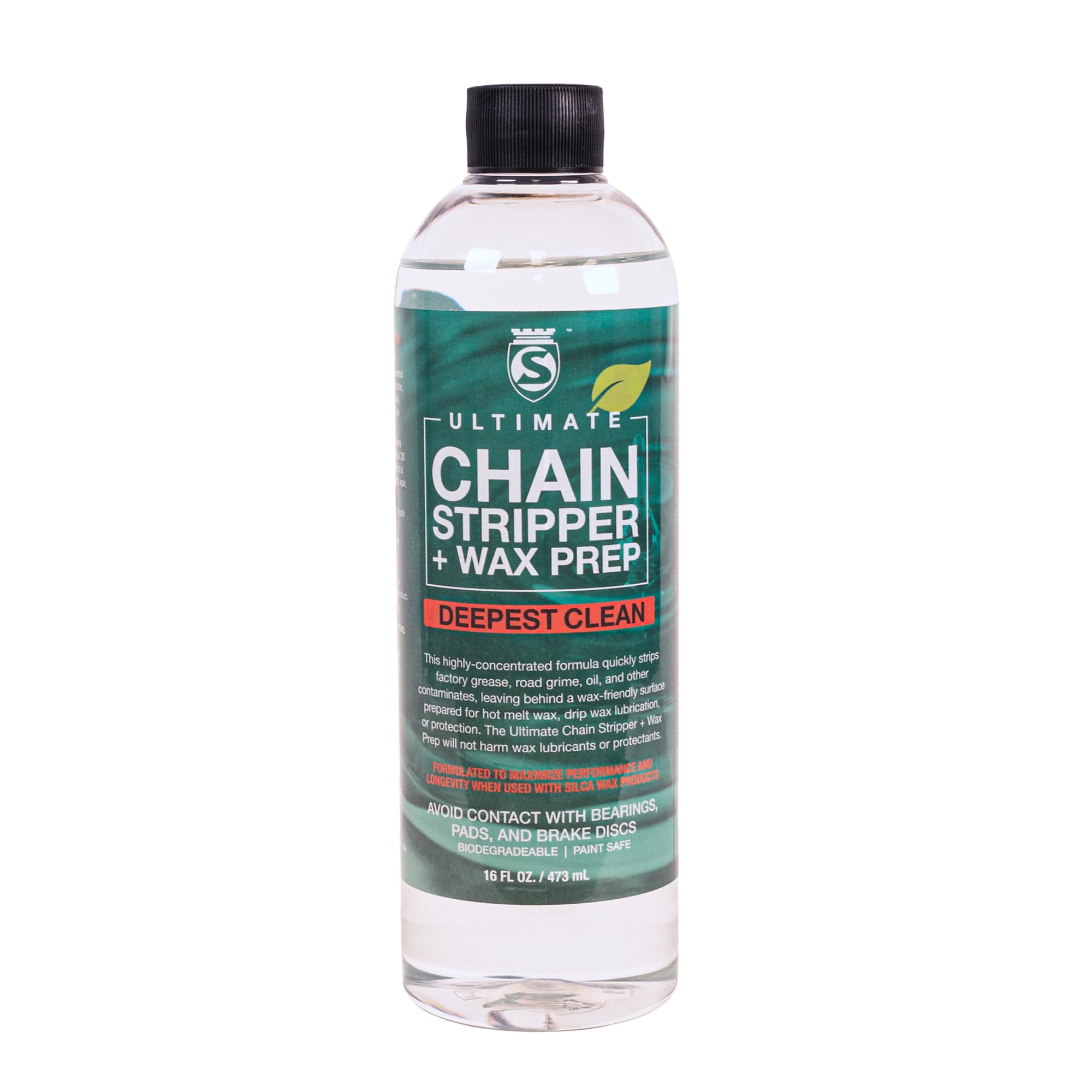 SILCA Ultimate Chain Stripper and Wax Prep, 16 oz - Quick One-Step Bike Chain Cleaner & Degreaser for Road, Gravel & MTB Bicycle Chains, Easy and Residue-Free for Factory or Used Chains