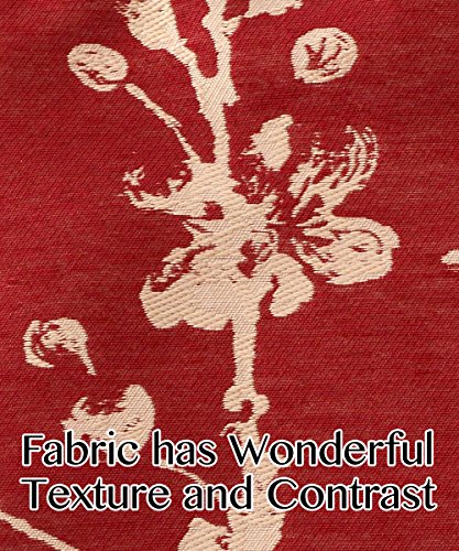 Simple Comfort Meadow Textured Open Floral Pattern (Scallop Valance, 50 X 15, Cardinal Red) #TOP2