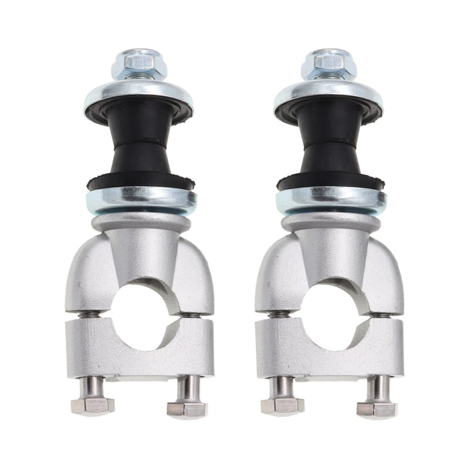 Für 7/8" 22mm Motorrad Silber Aluminium Lenkererhöhungen Lenkerhalterung Klemmen Motorrad Styling Zubehör
