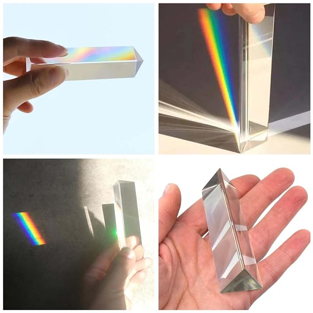 Foto 4 de 8 de ZHYUAN 20CM Prisma Óptico Portátil,Prisma Fotografía,PrismaTriangular de Cristal,PrismaLuz Arco…