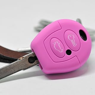 Key Soft Case Cover Funda Protectora para VW T4 Golf Fox Wind Sharan Seat Toledo Córdoba Seat Skoda Polo Ibiza Fabia Octavia/Color: Rosa