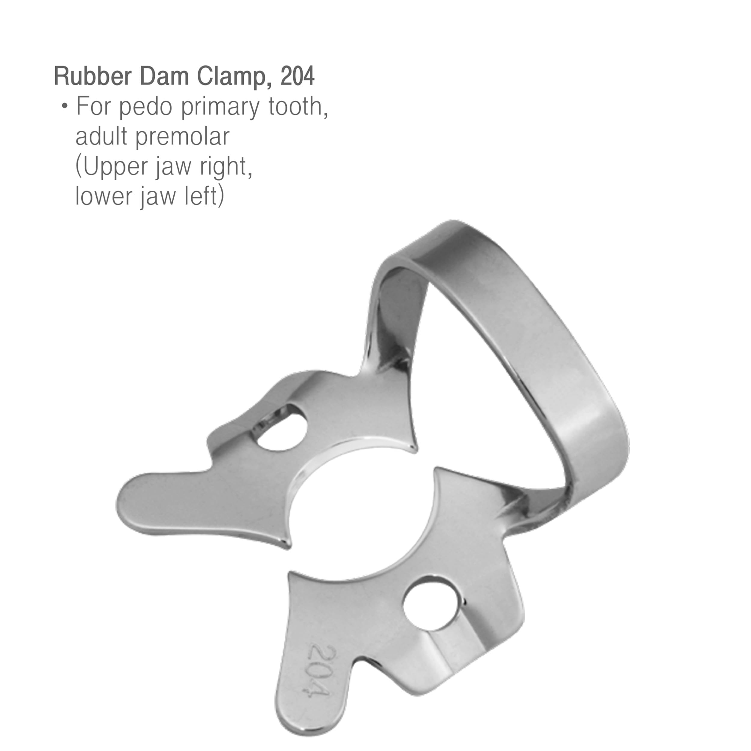 Amazon.com: Rubber Dam Clamp 204 Pedo Primary Tooth, Adult