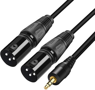 to 2 XLR Male Y Splitter Unbalanced 